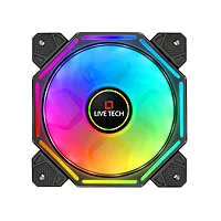 Live Tech Mystic RGB Fan! Featuring customizable ARGB lighting, it enhances your setup while ensuring optimal airflow for peak performance. Upgrade your rig today!