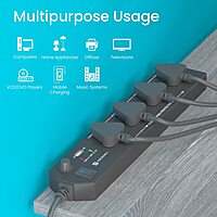 Portronics Power Plate 4 (White) features 4 universal sockets and USB ports for versatile charging. Compact design, ideal for home or office use, ensuring all your devices stay powered.