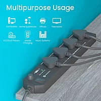 Portronics Power Plate 4 is a versatile extension board featuring 4 AC sockets and 2 USB ports. Ideal for home or office use, it ensures efficient power distribution and device charging.