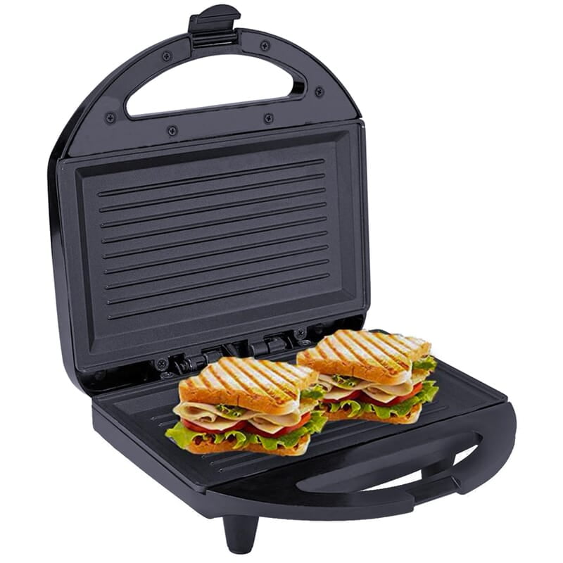 Lifelong LLSM120G Sandwich Griller, Classic Pro 750 W Sandwich Maker with 4 Slice Non-Stick Fixed Plates