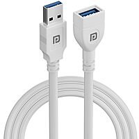 Portronics Uniconnect – 3M USB Extension Cable, White. Ideal for extending USB connections, this durable cable ensures high-speed data transfer and reliable performance for all your devices.