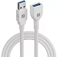 Portronics Uniconnect – 3M USB Extension Cable, White. Ideal for extending USB connections, this durable cable ensures high-speed data transfer and reliable performance for all your devices.