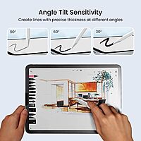 Portronics Glide Stylus Pencil – iPad Compatible, provides precision, smooth writing. Ideal for artists, note-takers, sleek design, long battery life.