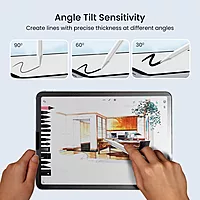 Portronics Glide Stylus Pencil – iPad Compatible, provides precision, smooth writing. Ideal for artists, note-takers, sleek design, long battery life.