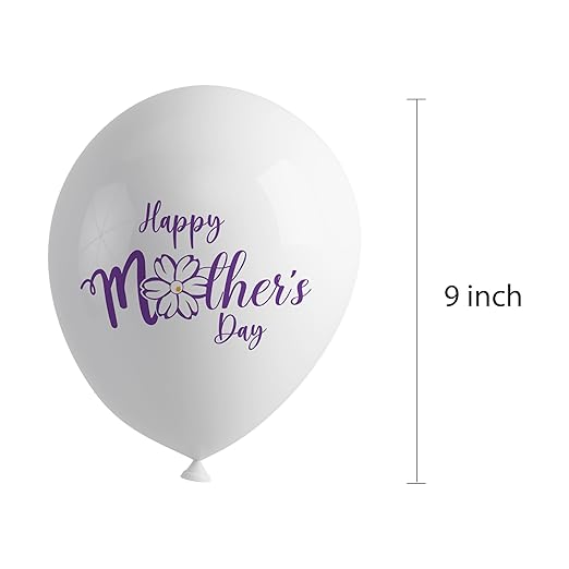Celebrate This Mother's Day with Our Best Mom Ever and Happy Mother's Day Balloons (Pack of 30pcs Multicolor Balloons) - Party Supplier