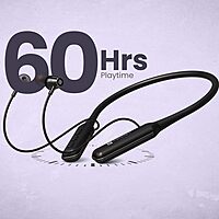 Portronics Harmonics 250 Bluetooth In-Ear Headset – V5.3, Type-C | 60Hrs Play Time | Black