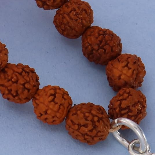 Rudraksha Mala with Silver Om Pendant