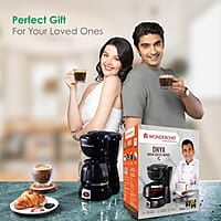Wonderchef Onyx Brew Coffee Maker, Borosilicate Glass Carafe, Anti-Drip System, Fitered Water Drip Coffee Tank