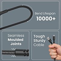 Portronics Konnect X USB-A to Micro USB Cable 3A Fast Charging Data Sync 1M Black