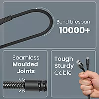 Portronics Konnect X USB-A to Micro USB Cable 3A Fast Charging Data Sync 1M Black