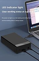 Hammok 2 in 1 USB 2.0 External Hard Drive Casing for 2.5″ & 3.5″ Sata Hard Drives Dual 2.5 inch and 3.5 inch HDD Enclosure Case (Emily)