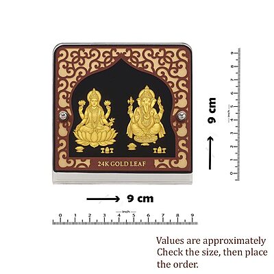 Gold Plated Lakshmi Ganesha Idol Gold Plated Lakshmi Ganesha Idol