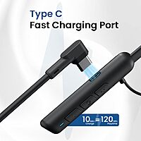 Portronics Harmonics Z10 – Wireless Earbuds, 35H Playtime, Deep Bass, Comfortable Fit, Bluetooth 5.0, Built-in Mic, Lightweight Design, Perfect for Sports and Daily Use, Color: Black.