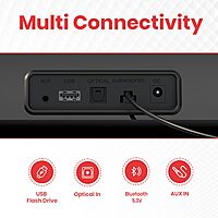 Portronics Pure Sound Pro X 80W Soundbar – Bluetooth 5.3, Customizable EQ | Rich Sound for Movies, Music & Gaming | Perfect for Home Entertainment