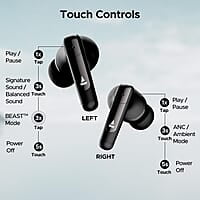 boAt Airdopes 141 ANC TWS in-Ear Earbuds w/ 32 dB ANC, 42 Hrs Playback, 50ms Low Latency Beast Mode, 4 Mics with ENx, ASAP Charge, IWP Twch with BT v5.3 & IPX5 Ear Buds TWS