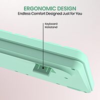 Portronics Ki-Pad 3 Blue USB Keyboard – Full Size offers a comfortable typing experience with its sleek design, responsive keys, and reliable connectivity, perfect for home or office use.