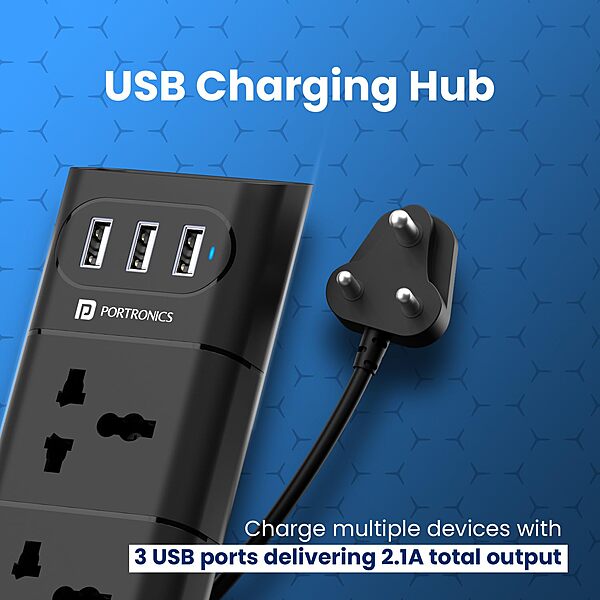 uPort Power Strip – 5M Cord & Surge Protected, ideal for home or office use. Features multiple outlets, USB ports, and a durable design to keep your devices safe from power surges.