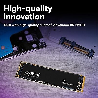 Crucial 4TB SSD CRUCIAL P3 NVME CT4000P3SSD8 Crucial 4TB SSD CRUCIAL P3 NVME CT4000P3SSD8