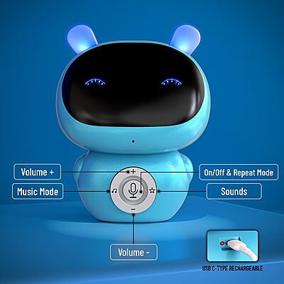 Mirana Mr. Robot - Interactive Talking & Dancing Robot with Bluetooth Speaker