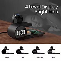 Portronics Freedom 6 15W Wireless Charger – 6-in-1 | Earbuds & Watch Charging | Digital Clock