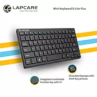Lapcare D-Lite Plus Wireless Keyboard – 2.4GHz Wireless | 87 Keys Compact Design | 8 Million Keystrokes | Multi-OS Compatible | Black