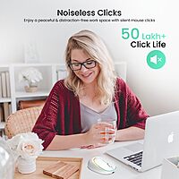 Portronics Toad IV Bluetooth Mouse – Dual Mode | RGB | Rechargeable | White | 1 Year Warranty