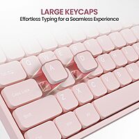 Portronics Ki-Pad 3 Pink USB Keyboard – Full Size, stylish and functional, perfect for home or office use. Features comfortable keys, sleek design, and reliable USB connectivity for seamless typing.