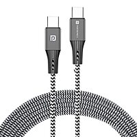 Portronics USB Type-C Braided Cable for Mobile & Laptop – Black. Durable, fast charging, and data transfer. Compatible with various devices. Ideal for everyday use. Length: 1 meter.