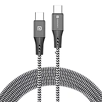 Portronics USB Type-C Braided Cable for Mobile & Laptop – Black. Durable, fast charging, and data transfer. Compatible with various devices. Ideal for everyday use. Length: 1 meter.