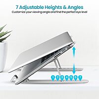 POR 2139 My Buddy K Lite Portable Laptop Plastic Stand – White | 1 Year Warranty
