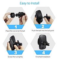 Portronics Clamp X POR-1101 – Car Vent Holder, Z-Black is a sleek and sturdy phone holder designed for easy access and secure placement in your car's air vent. Perfect for hands-free navigation!