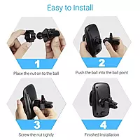 Portronics Clamp X POR-1101 – Car Vent Holder, Z-Black is a sleek and sturdy phone holder designed for easy access and secure placement in your car's air vent. Perfect for hands-free navigation!