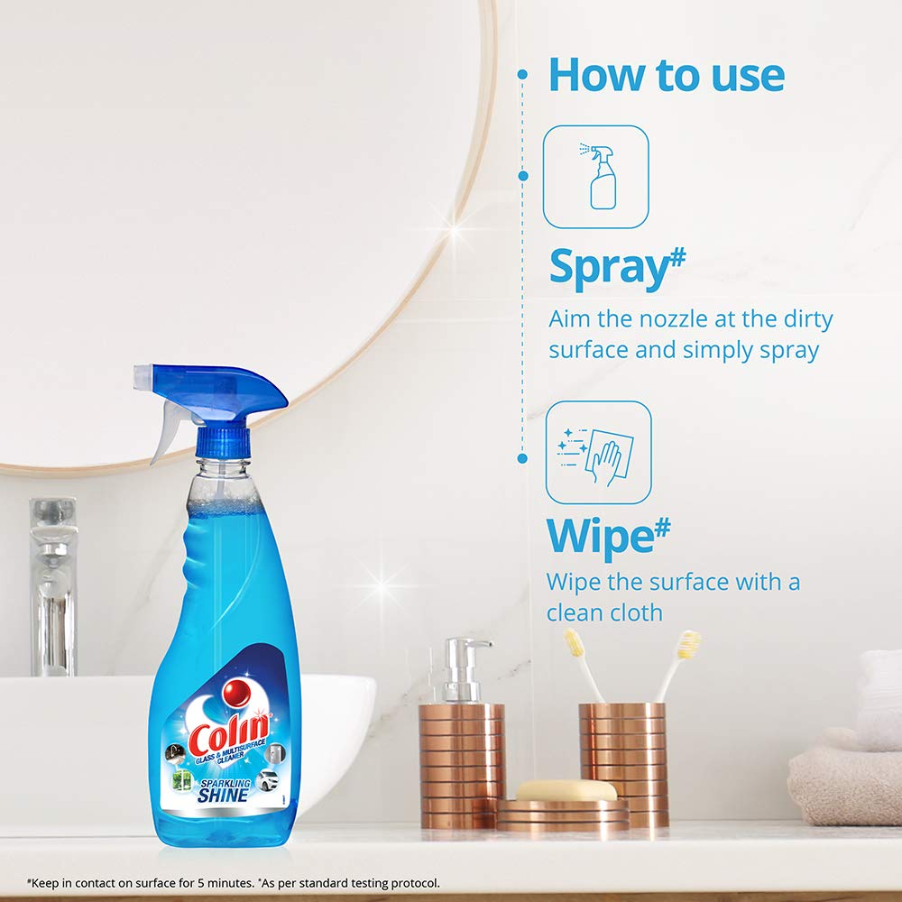 Colin 500 ml, Glass and Surface Cleaner Liquid Spray |