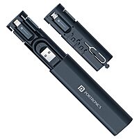 Portronics Snapcase 3 – 60W Charging Cable Kit, Blue. This versatile kit includes high-speed charging cables, perfect for powering devices quickly and efficiently. Durable and stylish design.