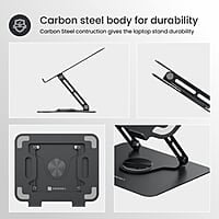 Portronics My Buddy K9 - Portable Laptop Stand - Adjustable elevation levels