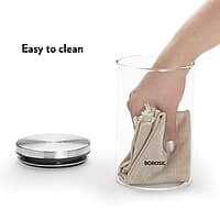 BOROSIL RECTANGULAR DISH WITH GREEN LID- 1L