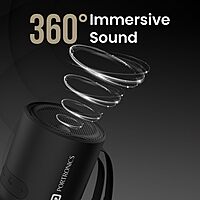 Portronics Soundpot – 20W Portable Speaker with TWS & Mic, delivers powerful sound, wireless connectivity, and hands-free calling. Perfect for outdoor adventures or home use. Enjoy music anywhere!
