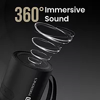 Portronics Soundpot – 20W Portable Speaker with TWS & Mic, delivers powerful sound, wireless connectivity, and hands-free calling. Perfect for outdoor adventures or home use. Enjoy music anywhere!