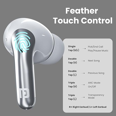 Portronics Harmonics Twins 28 ANC TWS in Ear Earbuds with Smart Touch Control, 50 Hours Playback, Quad Mic ENC, Low Latency, 13mm Dynamic Driver, IPX 5 Water Resistant, Fast Type C Charging Portronics Harmonics Twins 28 ANC TWS in Ear Earbuds with Smart Touch Control, 50 Hours Playback, Quad Mic ENC, Low Latency, 13mm Dynamic Driver, IPX 5 Water Resistant, Fast Type C Charging