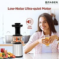 Faber Cold Press Slow Juicer, FSJ 150 R,with Powerful 150 watt motor, Black