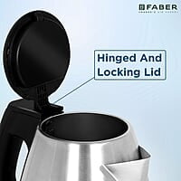 Faber Electric Kettle with Stainless Steel Body, FK 1.8 litres boiler for Water, SS