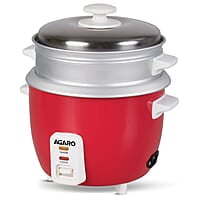 AGARO Elegant Electric Rice Cooker, 1L, 400W, Automatic Boiler, Steamer, Removable Aluminium Pot