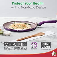 Wonderchef Royal Velvet Non-stick 28cm Dosa Tawa 3 mm thick 1.8 litres Virgin Aluminium