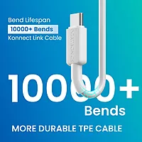 Portronics Link C Square – 60W PD Type-C Cable, 1M, fast charging, durable design, compatible with various devices, ideal for quick data transfer, tangle-free, perfect for home and office use.