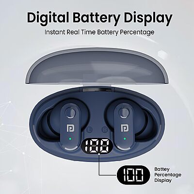 Portronics Twins S16 – TWS Earbuds, 24H Playtime, Blue. Enjoy seamless connectivity, superior sound quality, and a stylish design. Perfect for music lovers and on-the-go lifestyles!