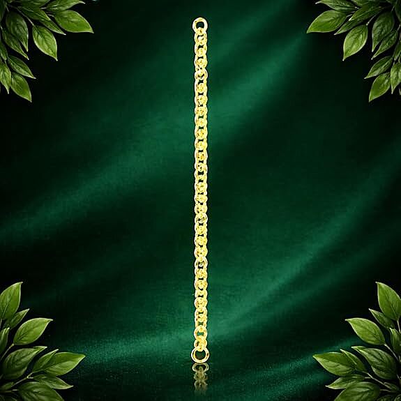 Impon Gold Plated Link Chain Bracelet for Men & Women | Classic Round Link Design Gold Finish Hand Chain | Daily Wear Jewelry