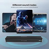 Portronics Sound Slick 5 – 80W Wireless Soundbar with Remote offers immersive sound, sleek design, and easy connectivity. Perfect for enhancing your TV audio experience at home.