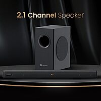 Portronics Pure Sound 107 – 200W Soundbar with Subwoofer | Immersive Audio, Sleek Design, Bluetooth & Powerful Bass for Home Entertainment