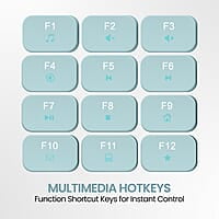 Portronics Ki-Pad 3 USB Wired Keyboard with Large Keycaps, Noise-Free Typing, Fn Multimedia Hotkeys, Full-Size Layout with Num Pad, Ergonomic Design, 1.5m USB Cable