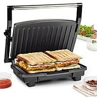 Borosil Elite Prime Grill 1000 Watt Sandwich Maker, 2 Slice Automatic Grill Sandwich Maker,Non-stick Grill plates opens 105°, BPA & PTFE Free, 2 Years Warranty